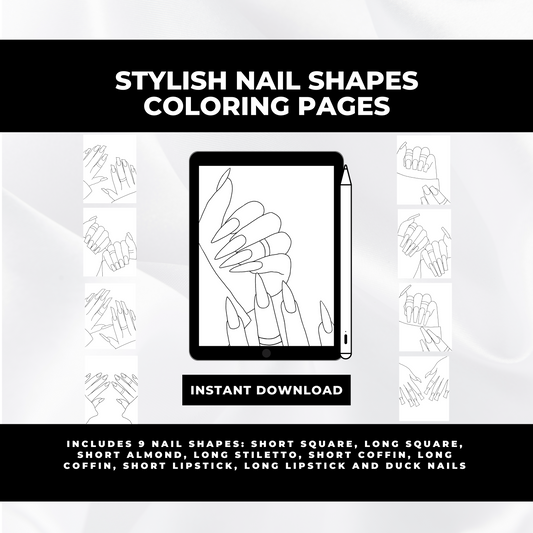 Nail Coloring Pages Bundle