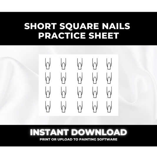 Short Square Nail Art Practice