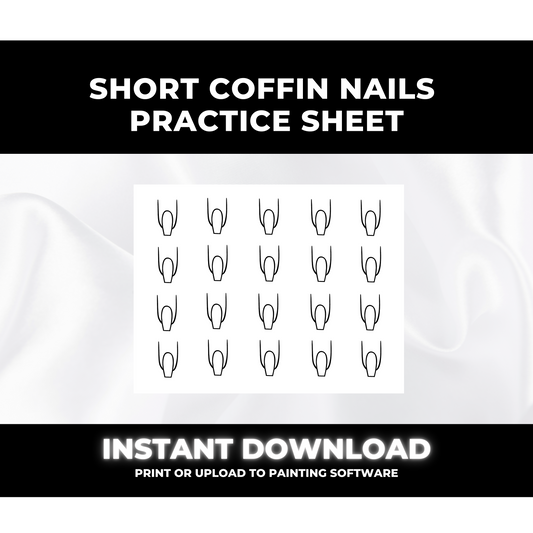 Short Coffin Nail Art Practice