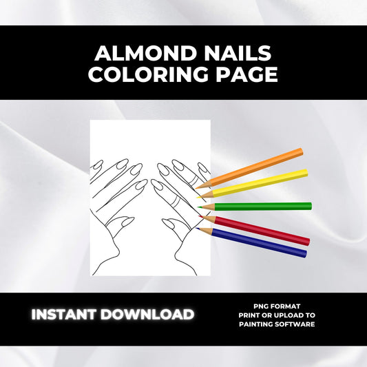 Almond Nails Coloring Page