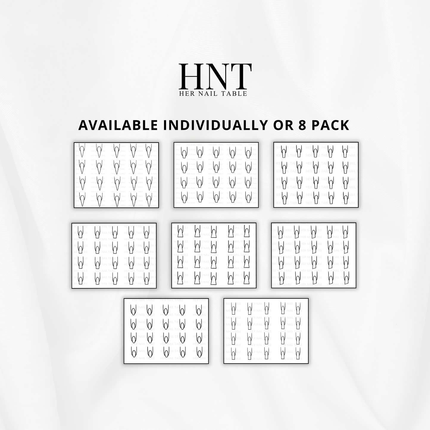 Nail Practice Sheets Bundle Vol 1 | Nail Art Practice Pages