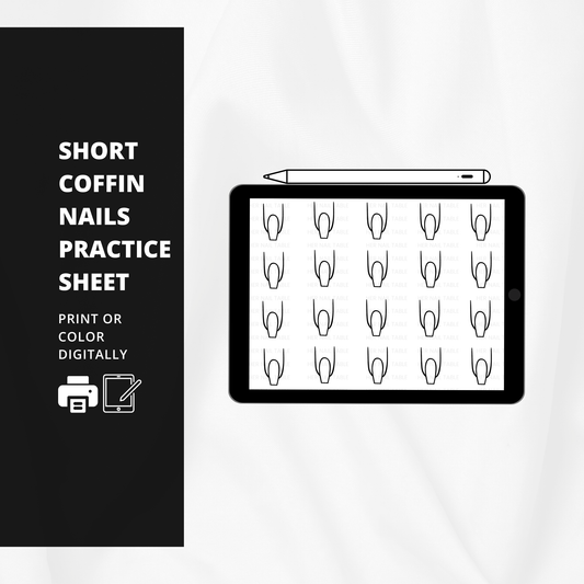 Short Coffin Nails Practice Sheet