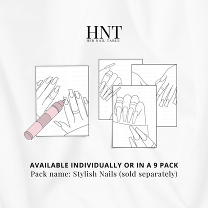 Short Lipstick Nails Coloring Page