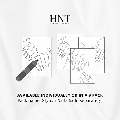 Short Square Nails Coloring Page