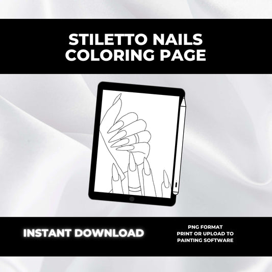 Stiletto Nails Coloring Page